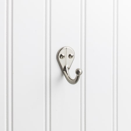 Elements 1-3/4" Satin Nickel Traditional Single Prong Ball End Wall Mounted Hook YS05-175SN